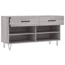 skobænk 102x35x55 cm konstrueret træ grå sonoma-eg
