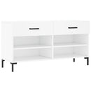 skobænk 102x35x55 cm konstrueret træ hvid