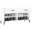 skobænk 102x35x55 cm konstrueret træ hvid
