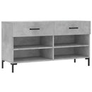 skobænk 102x35x55 cm konstrueret træ betongrå