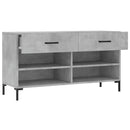 skobænk 102x35x55 cm konstrueret træ betongrå