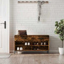skobænk 102x35x55 cm konstrueret træ røget egetræsfarve