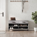 skobænk 102x35x55 cm konstrueret træ grå sonoma-eg