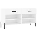 skobænk 102x35x55 cm konstrueret træ hvid