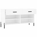 skobænk 102x35x55 cm konstrueret træ hvid