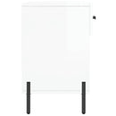 skobænk 102x35x55 cm konstrueret træ hvid højglans