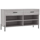 skobænk 102x35x55 cm konstrueret træ grå sonoma-eg