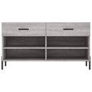 skobænk 102x35x55 cm konstrueret træ grå sonoma-eg