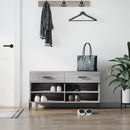 skobænk 102x35x55 cm konstrueret træ grå sonoma-eg