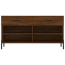 skobænk 102x35x55 cm konstrueret træ brun egetræsfarve