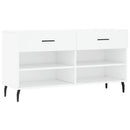 skobænk 102x35x55 cm konstrueret træ hvid