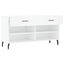 skobænk 102x35x55 cm konstrueret træ hvid