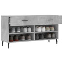 skobænk 102x35x55 cm konstrueret træ betongrå