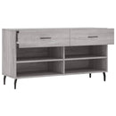 skobænk 102x35x55 cm konstrueret træ grå sonoma-eg