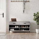skobænk 102x35x55 cm konstrueret træ grå sonoma-eg