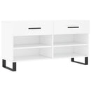 skobænk 102x35x55 cm konstrueret træ hvid