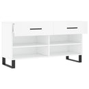 skobænk 102x35x55 cm konstrueret træ hvid