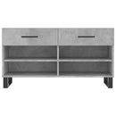 skobænk 102x35x55 cm konstrueret træ betongrå