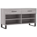 skobænk 102x35x55 cm konstrueret træ grå sonoma-eg