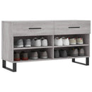 skobænk 102x35x55 cm konstrueret træ grå sonoma-eg