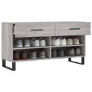 skobænk 102x35x55 cm konstrueret træ grå sonoma-eg