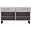 skobænk 102x35x55 cm konstrueret træ grå sonoma-eg