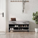 skobænk 102x35x55 cm konstrueret træ grå sonoma-eg