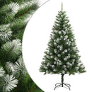 kunstigt juletræ med sne 210 cm hængslet