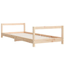 sengeramme til juniorseng 80x200 cm massivt fyrretræ