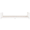 sengeramme til juniorseng 90x200 cm massivt fyrretræ hvid