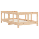 sengeramme til juniorseng 70x140 cm massivt fyrretræ
