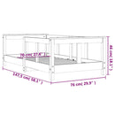 sengeramme til juniorseng 70x140 cm massivt fyrretræ