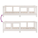 sengeramme til juniorseng 70x140 cm massivt fyrretræ hvid