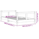 sengeramme til juniorseng 80x160 cm massivt fyrretræ