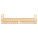 sengeramme til juniorseng m. skuffer 80x200 cm massivt fyr