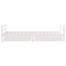 sengeramme til juniorseng m. skuffer 80x200 cm massivt fyr hvid