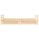 sengeramme til juniorseng m. skuffer 90x200 cm massivt fyr