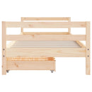 sengeramme til juniorseng m. skuffer 90x190 cm massivt fyr