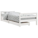 sengeramme til juniorseng m. skuffer 90x190 cm massivt fyr hvid