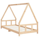sengeramme til juniorseng 90x200 cm massivt fyrretræ