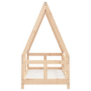 sengeramme til juniorseng 70x140 cm massivt fyrretræ
