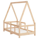 sengeramme til juniorseng 70x140 cm massivt fyrretræ