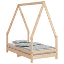 sengeramme til juniorseng 70x140 cm massivt fyrretræ
