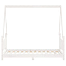 sengeramme til juniorseng 80x160 cm massivt fyrretræ hvid