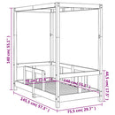 sengeramme til juniorseng 70x140 cm massivt fyrretræ