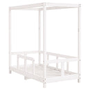 sengeramme til juniorseng 70x140 cm massivt fyrretræ hvid