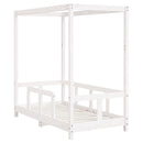 sengeramme til juniorseng 70x140 cm massivt fyrretræ hvid