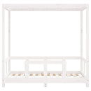 sengeramme til juniorseng 70x140 cm massivt fyrretræ hvid