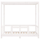 sengeramme til juniorseng 70x140 cm massivt fyrretræ hvid