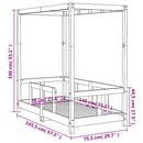 sengeramme til juniorseng 70x140 cm massivt fyrretræ hvid